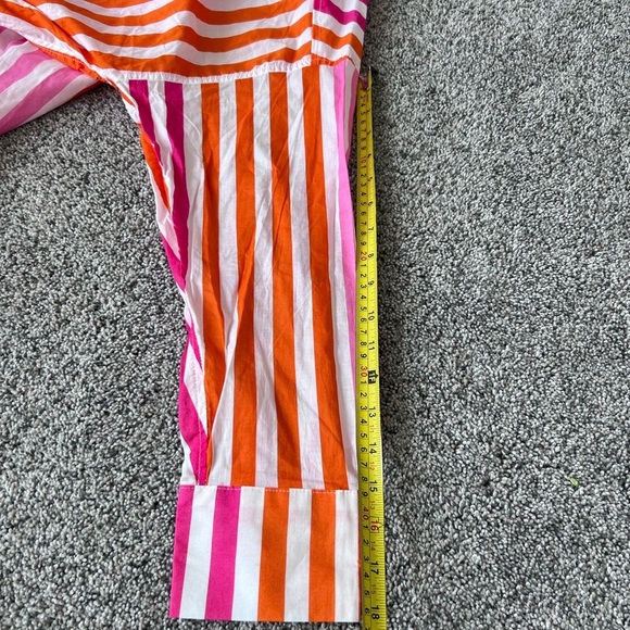 Beach Riot 100% Cotton Alexa Top Buttoned In Sunset Stripes Beach Coverup S/M - Picture 11 of 12